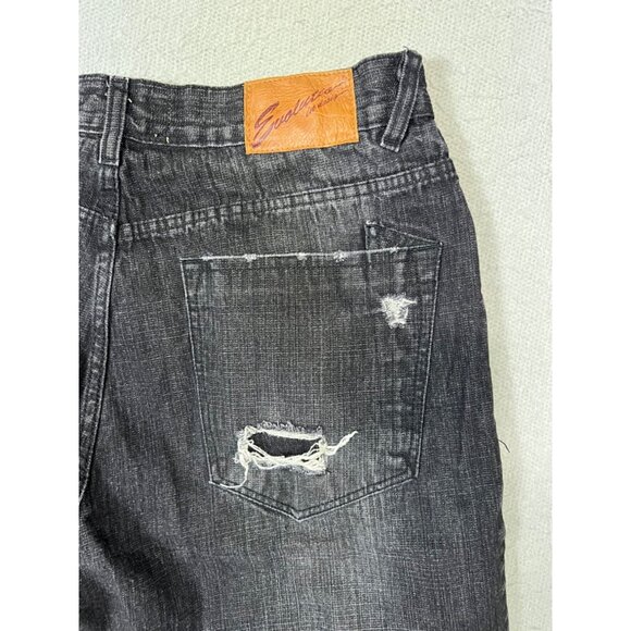 Evolution Mens Distressed Shorts Men Sz 36 Red Plaid Destroyed Patchwork Design - Picture 8 of 8